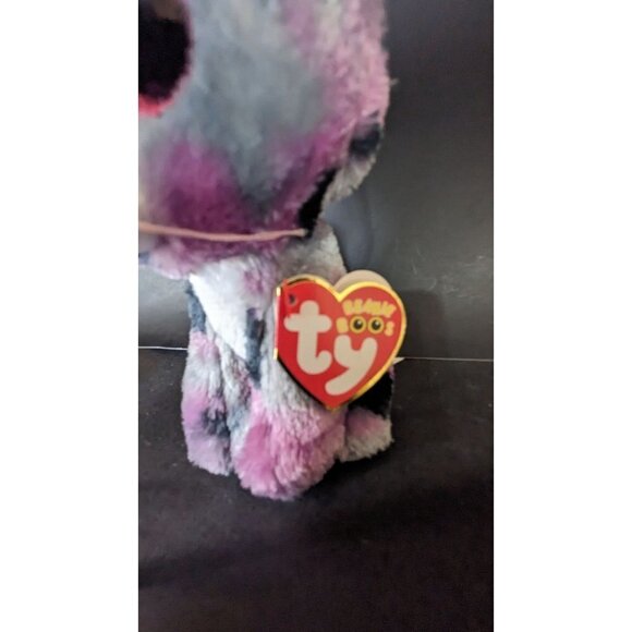 Ty Beanie Boo - LINDI the Tie Dyed Kitty Cat 6" plush stuffed animal eUC - Picture 9 of 9